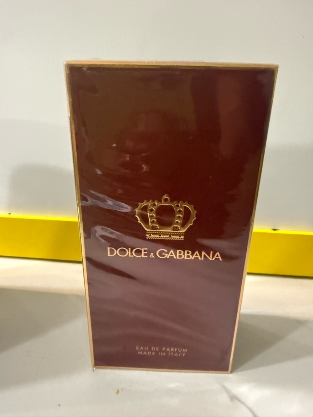 Dolce & Gabbana Burgundy Box with Gold Logo
